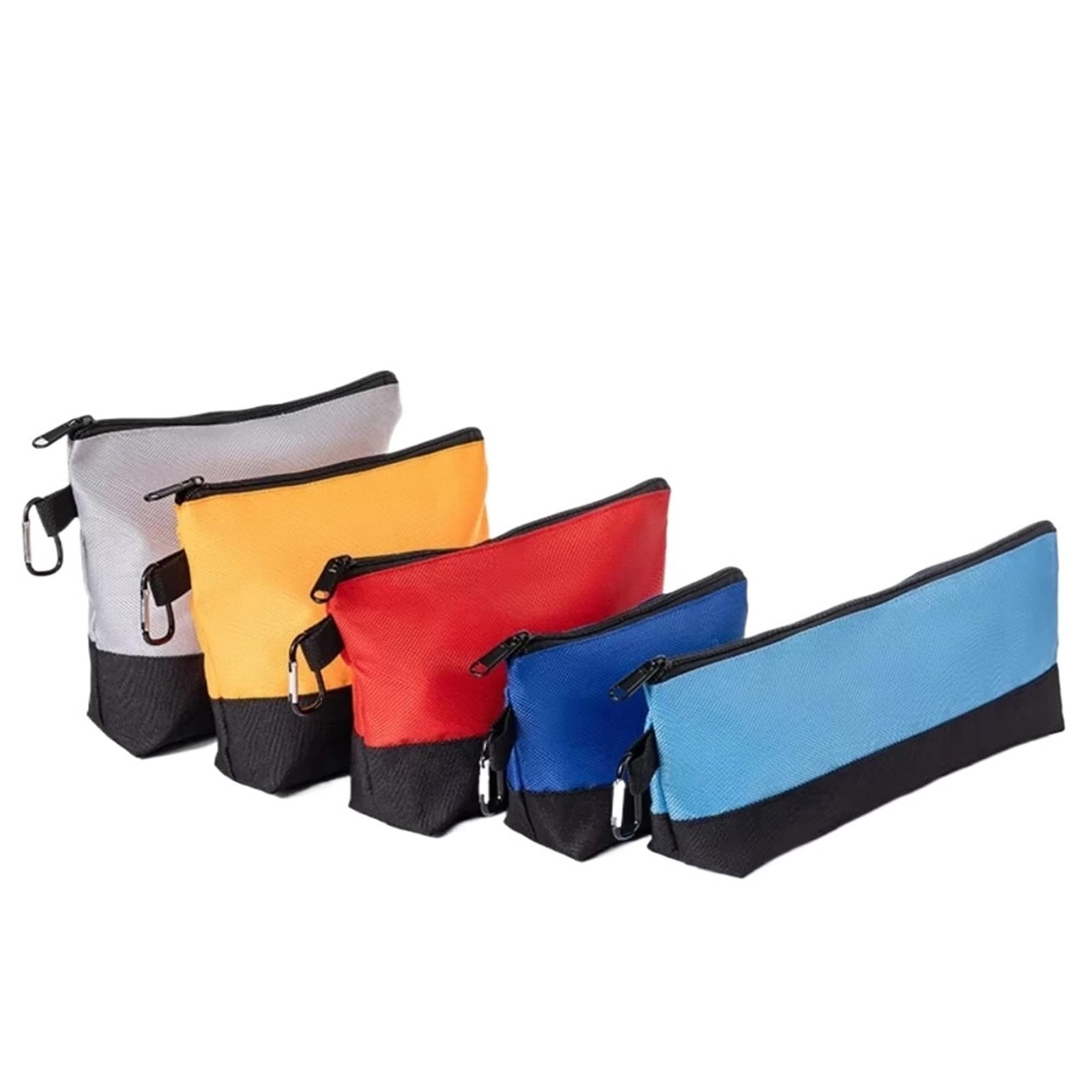 Small Tool Bag Portable Tool Bag, Zipper Pouch With Hook, Utility Hardware Organizer For Mechanics(5PCS 11cm)