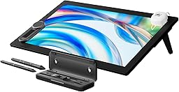 HUION Kamvas Pro 24 (Gen 3) Tablet da disegno touch con schermo, display grafico 4K UHD con doppio pennino a pressione 16384, PenTech 4.0, 99% Adobe RGB, tastiera wireless, monitor da 23,8 pollici