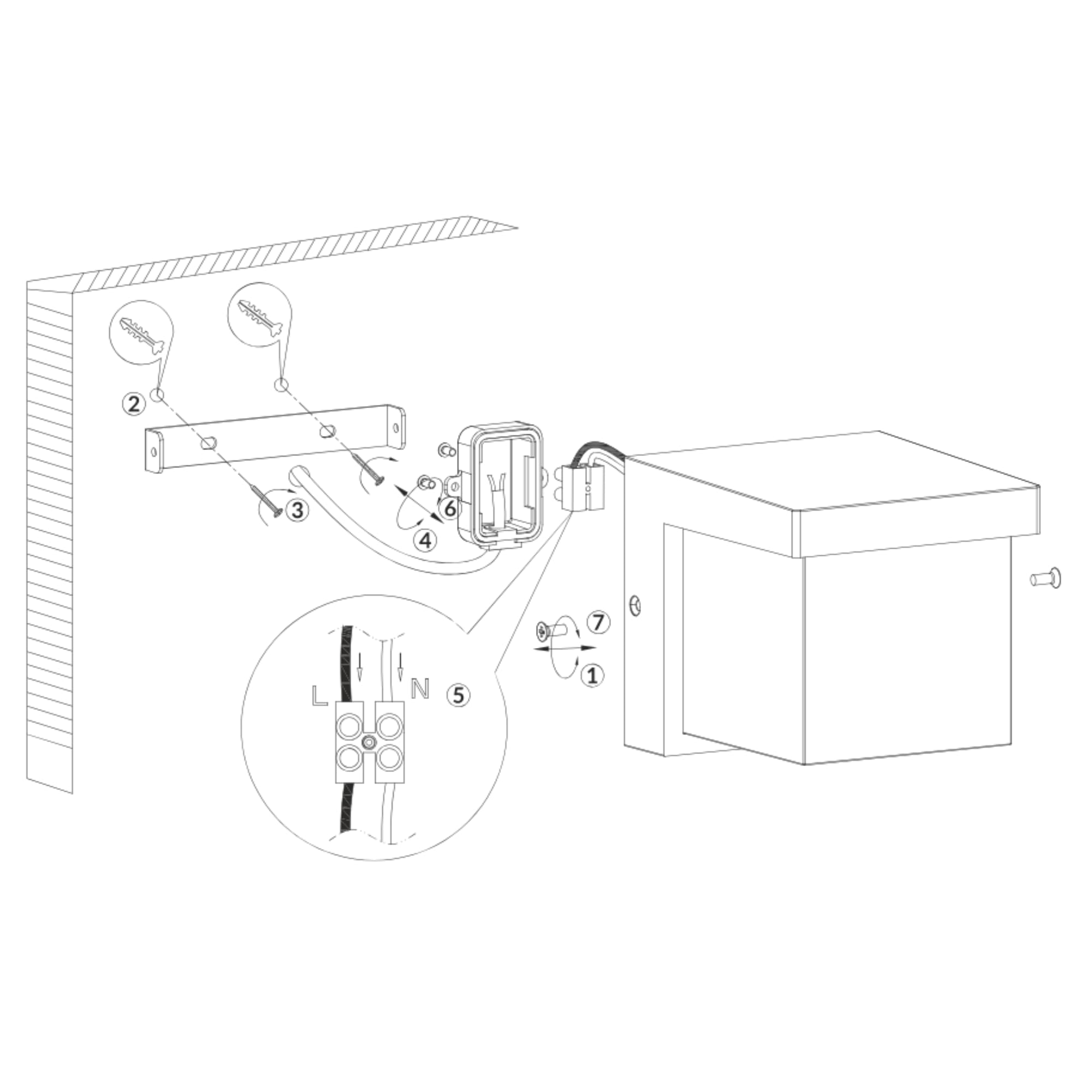Zewnętrzna Lampa Ścienna 9W 750lm 4000K Oprawa Ogrodowa LED IP65 Lampa Elewacyjna Czarna Idealna na Balkon Taras Ogród Garaż