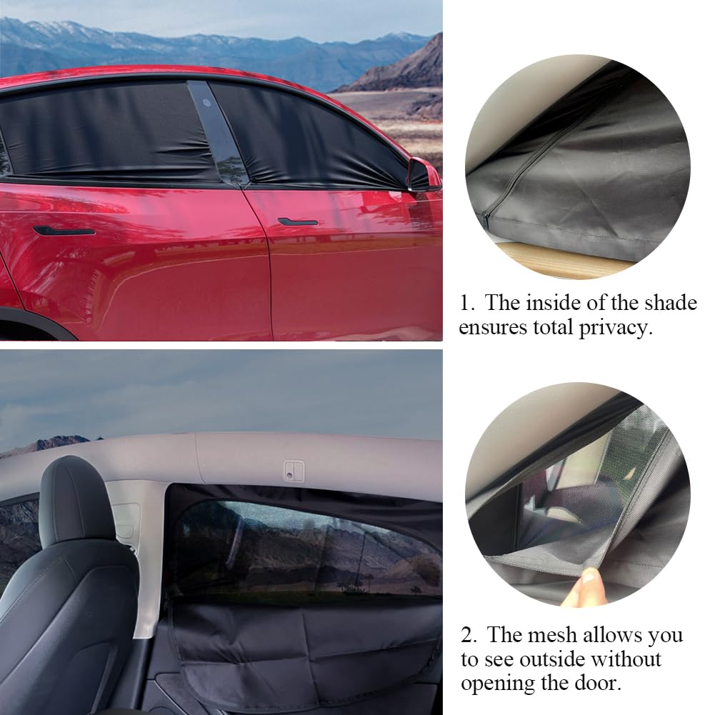 Amazon | Tesla Model Y 2024 TEABEAUTY プライバシーキャンプカーテン