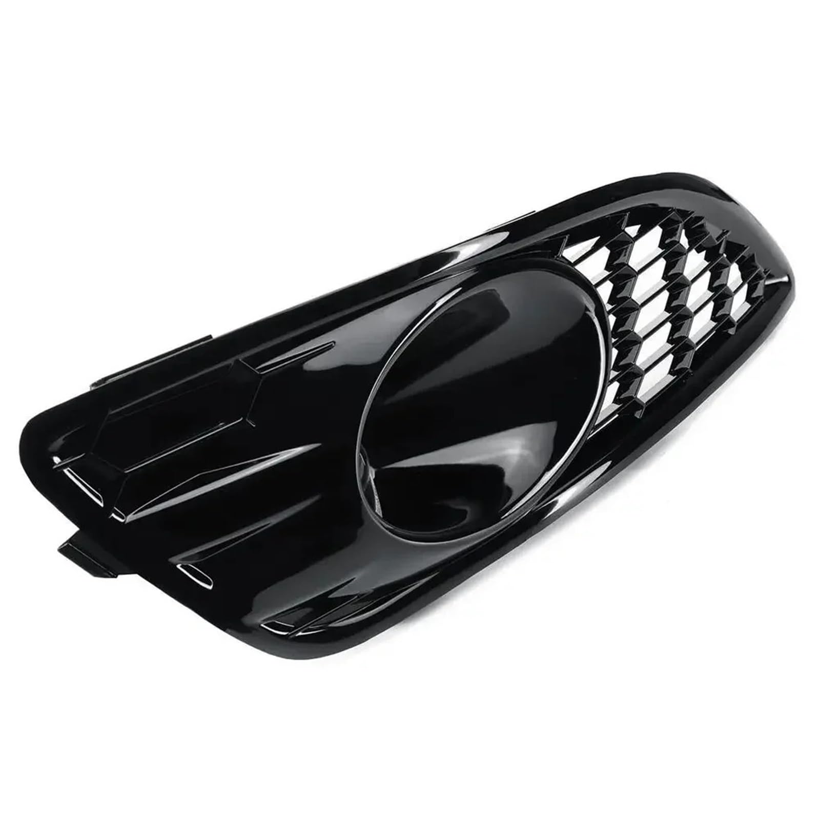 2 SZTUK Siatka Plaster Miodu Samochodowy Przedni Zderzak Przeciwmgielny Dolna Kratka Pasuje Do Forda Fiesty MK7 Zetec S/Sport 2012-2017(Gloss Black)