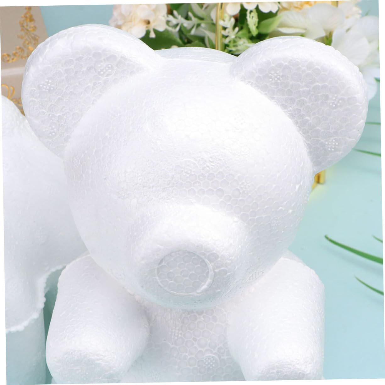 STOBOK 9pezzi Orsetto Polistirolo per Decorazioni Fai da Te Mould Bianco per Progetti Artigianali e Decorazioni da Scrivania