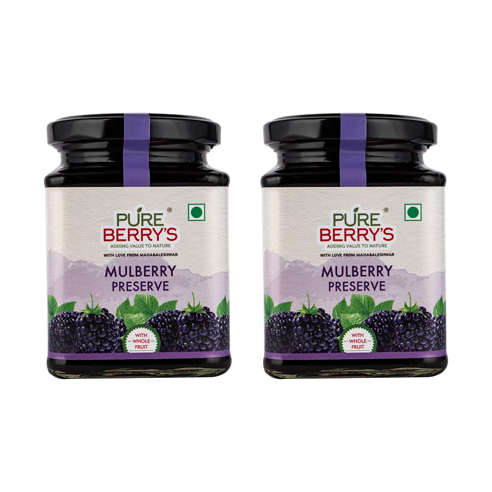 Pureberrys Mulberry Preserve, Spoonful Mulberry Magic, Healthy Spreads (Net 350g)