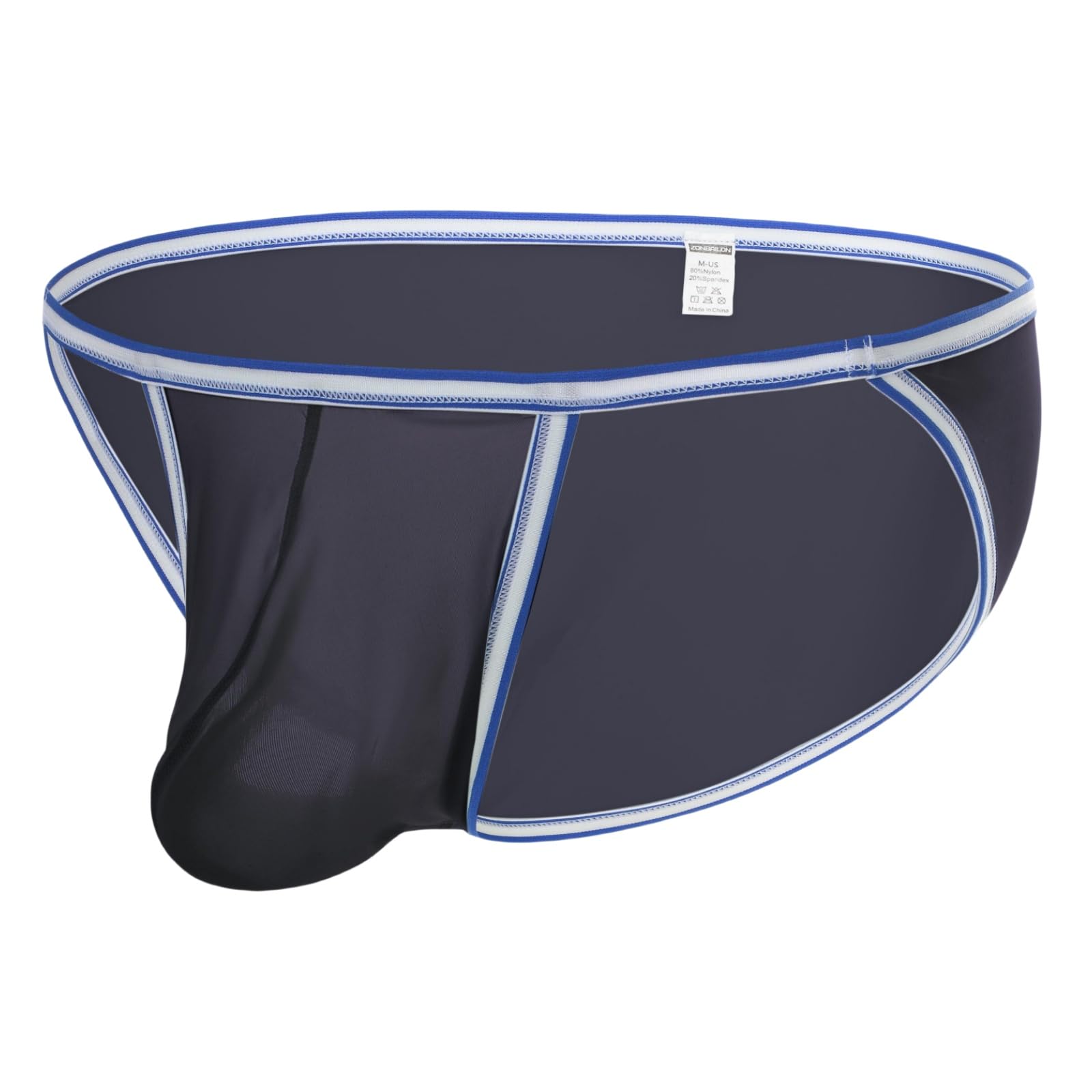 ZAIGGUT Mens Sexy Sheer Briefs See Through Bulge Pouch Underwear