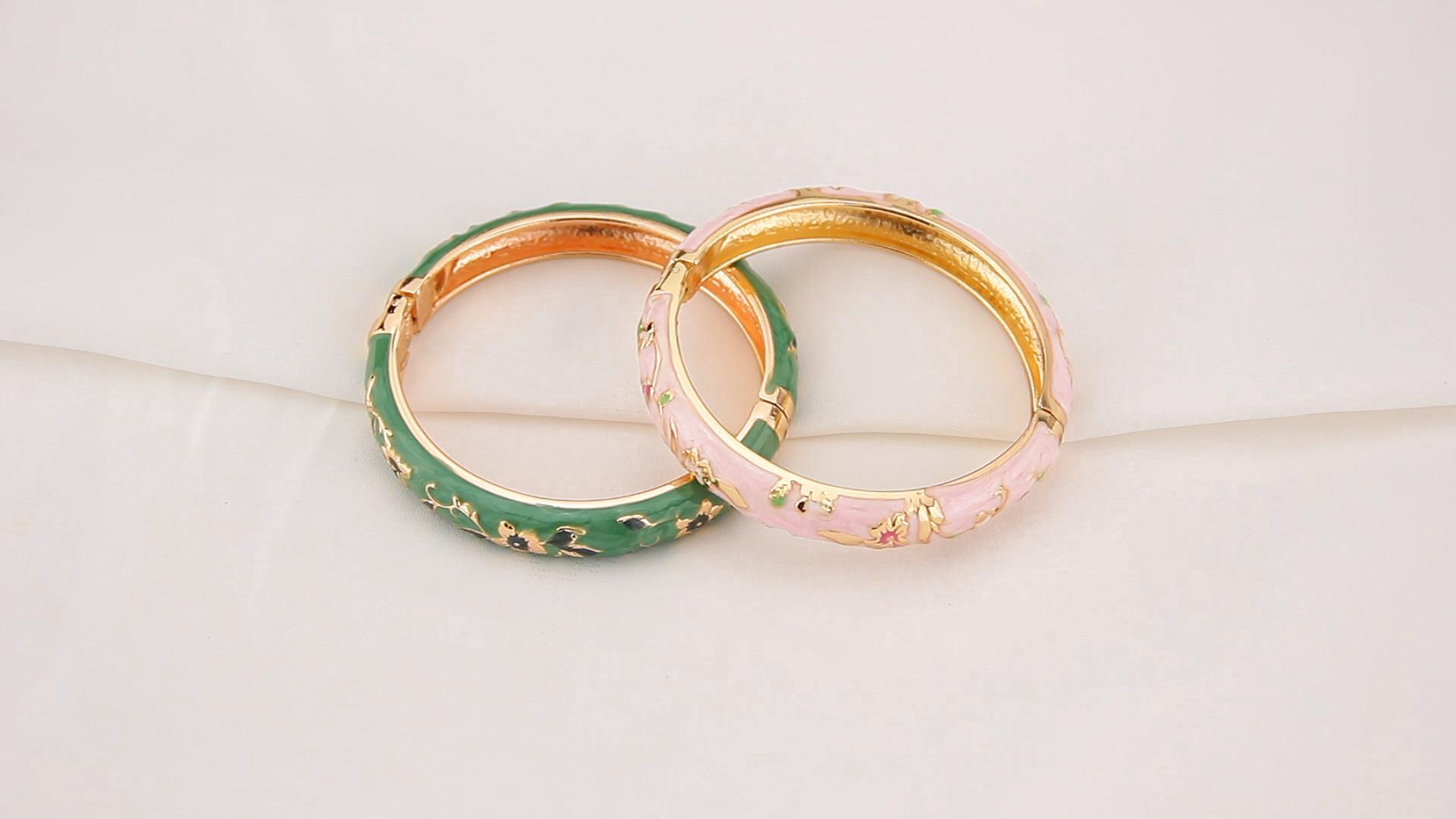 Amazon.com: UJOY Elegant Bracelet Plated Enameled Jewelry Spring