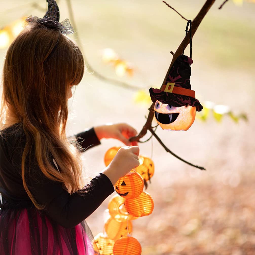 Latarnia na Halloween 3 Szt. Dekoracje Świetlne Z Dyni Na Halloween Led Light Up Jack O Lantern Nawiedzony Dom Rekwizyty Dekoracja na Halloween