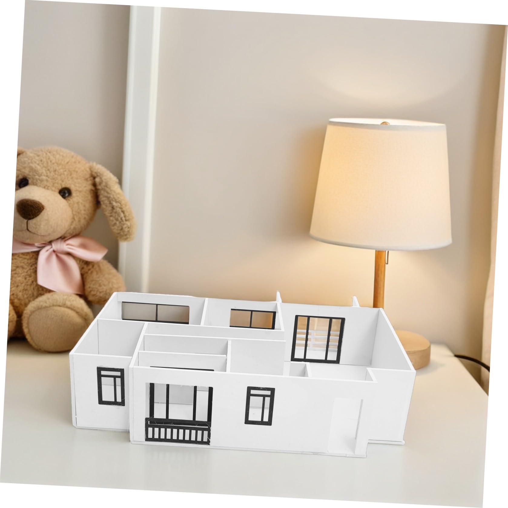 BESTYASH Modello Architettonico Interno 1:25 in Pvc e Acrilico, Kit Fai da Te per Assemblaggio Facile, Materiale per Attività Educative e Sviluppo Consapevolezza Spaziale