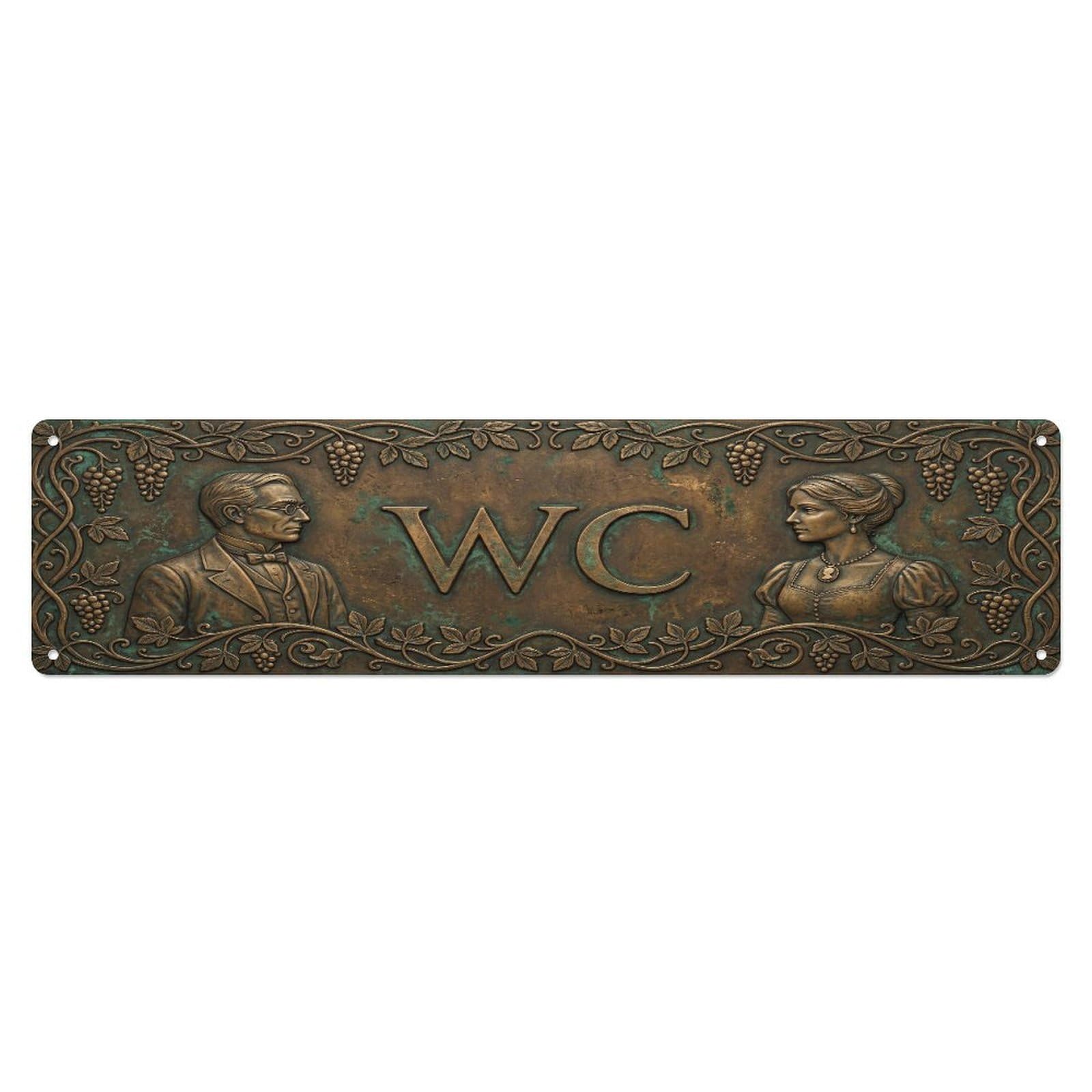 Tgrcjimh Style Metal Tin Sign Vintage Victorian Decor Wc Toilet Antique