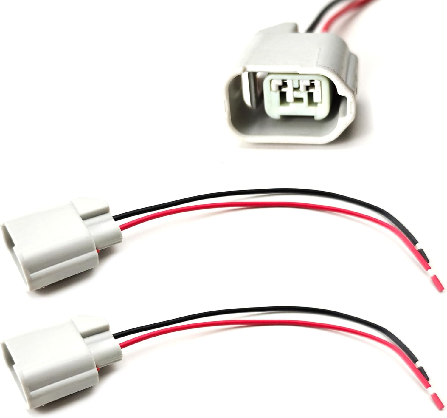 iJDMTOY Pair OEM-Spec Power Cord Pigtail Connector Harness w/ 5-Inch Wiring Compatible with Ford F150 F250 Explorer License Plate Lights or Chevy Cruze Side Marker Lamps