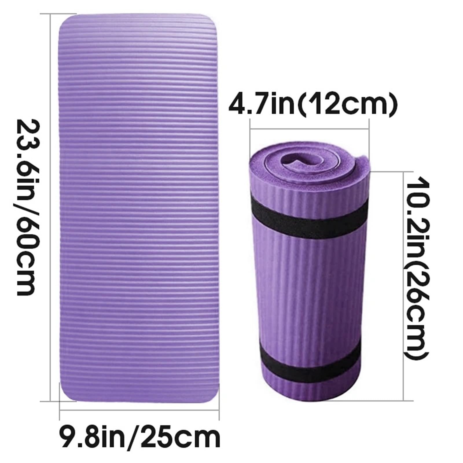 Mata do jogi 60 cm * 25 cm * 1,5 cm fitness wygodne antypoślizgowe ochraniacze na łokcie kolana odpowiednie do pilatesu gimnastyki