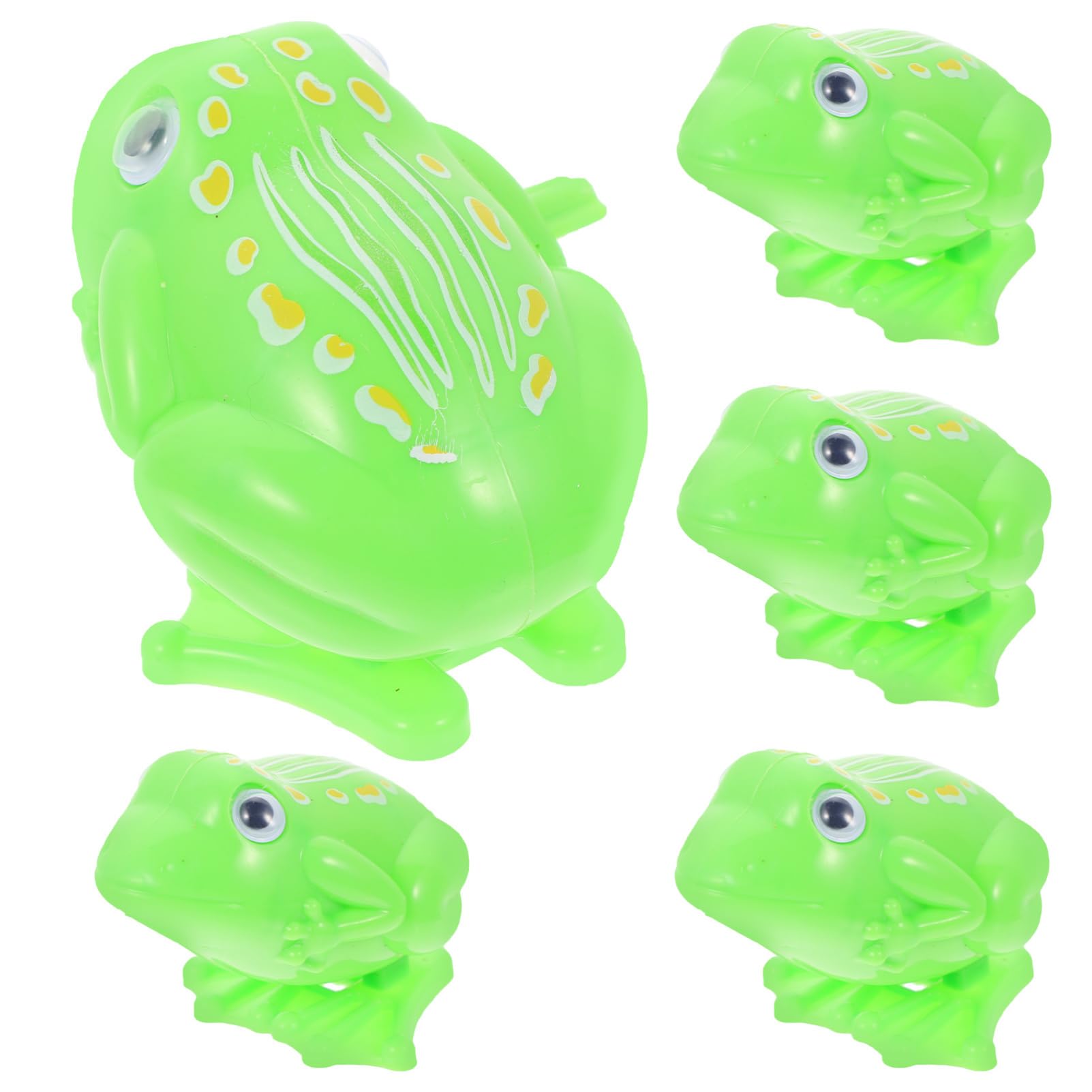 KESYOO 5Pcs Wind Up Frog for Early Learning Creative Clockwork Animal Funny Jumping Novelty Frogs Present for Engaging Playtime Fun