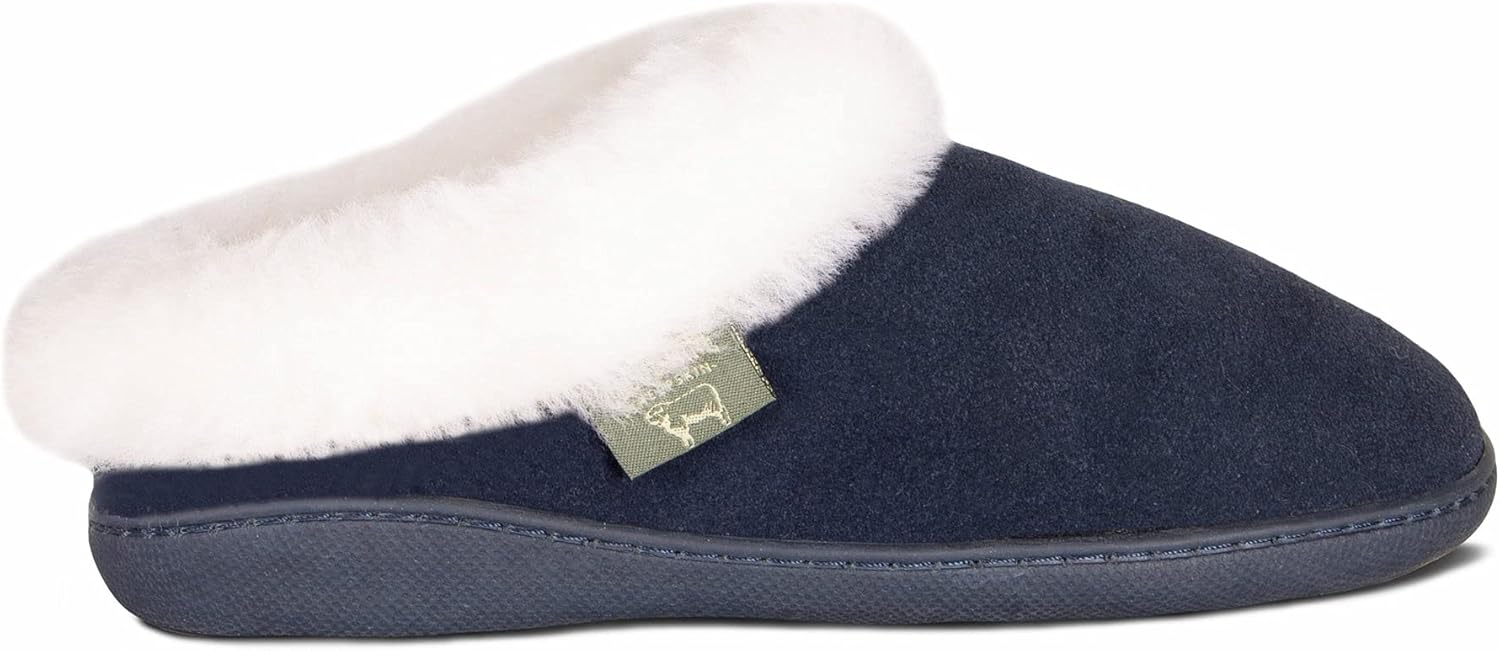 Cloud Nine Women’s Sunrise Sheepskin Scuff - Slip-On Sheepskin Slippers for Women with Durable Suede Upper and Rubber Sole