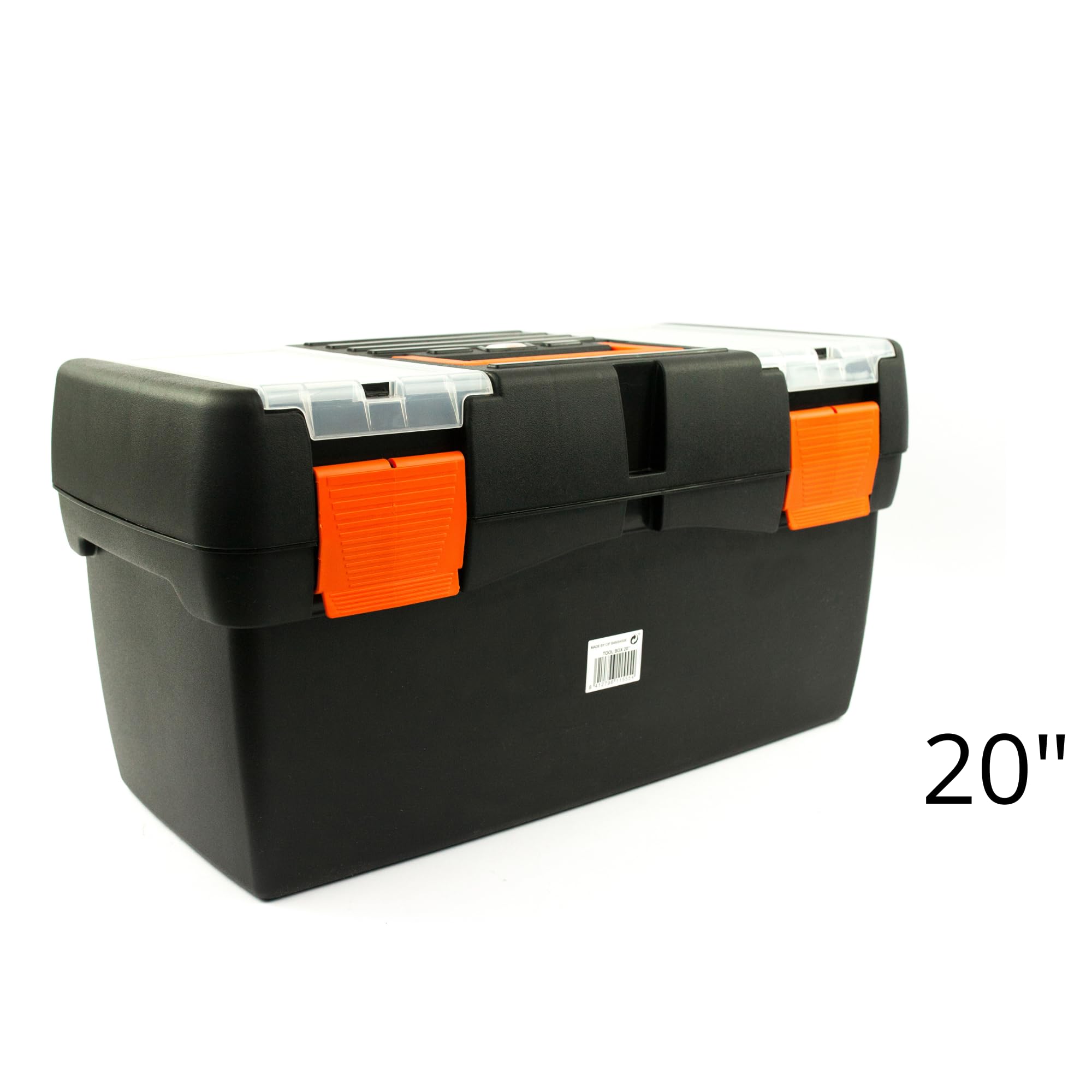 Tayg Confezione Porta Attrezzi Scatole Strumenti Basic Line 12'' + 16'' + 20'' - Vassoio superiore, portata fino a 120 kg, chiusure in plastica, scatola strumenti vuota, polipropilene 100% riciclato