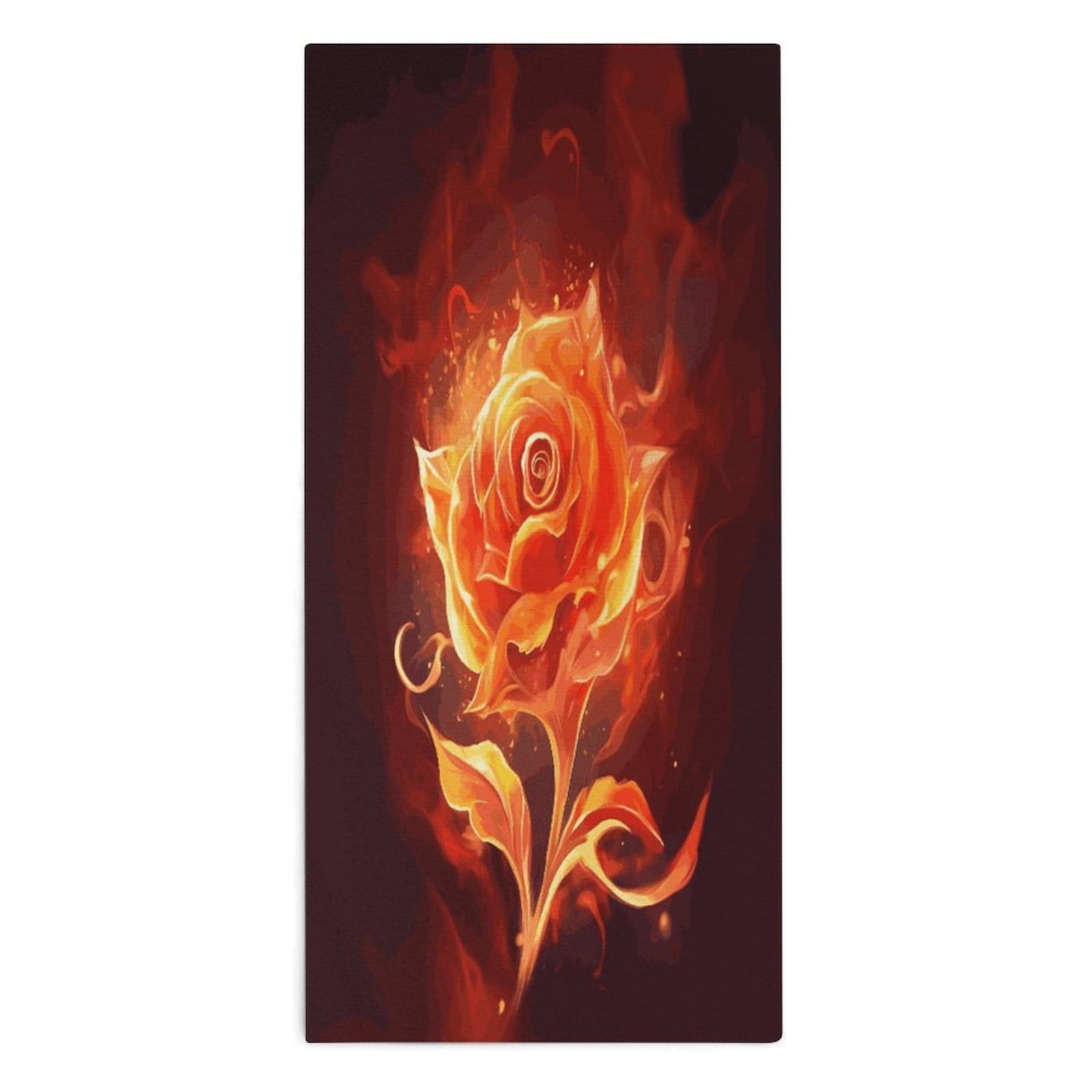 Fodpand Style Flame Rose Microfiber Towels, Decorative Bath Towel Soft & Lightweight, Hand Towels Multipurpose Use For Bathroom, Pool, Gym, Spa, And Hotel Use
