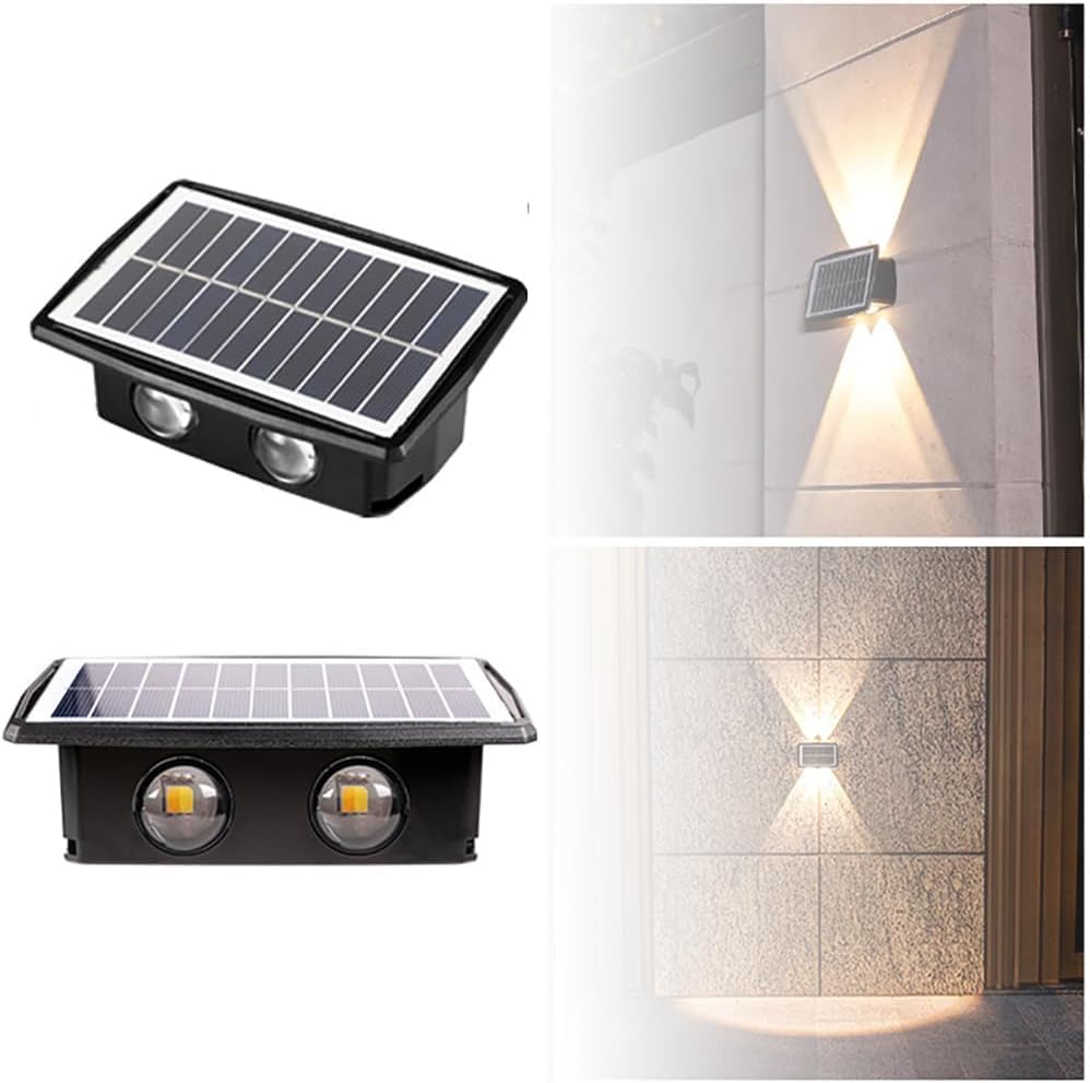 XERGY LED Solar Powered Wall Fence Light Waterproof Night Spotlight for Garden Wall Balcony Decoration, Bright Wireless Outdoor Solar Light for Home (Warm White) (Pack of 1) (B0CWY376W6) Amazon Price History, Amazon Price Tracker
