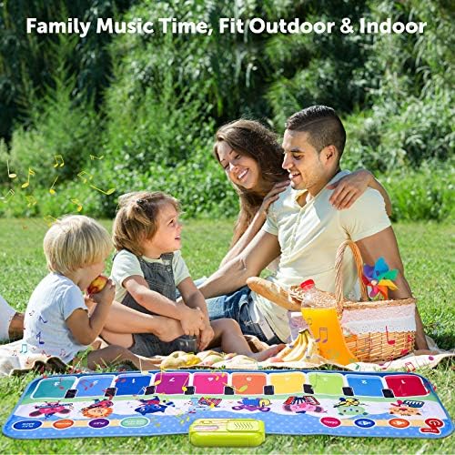 Joyjoz Floor Piano Mat, Upgraded Soft Musical Dance Mat Toddler Toys Kids Floor Piano Keyboard Mat Touch Playmat with Imitation Playing Music Creation, Early Education Toy Gift for Baby Girls Boys 7