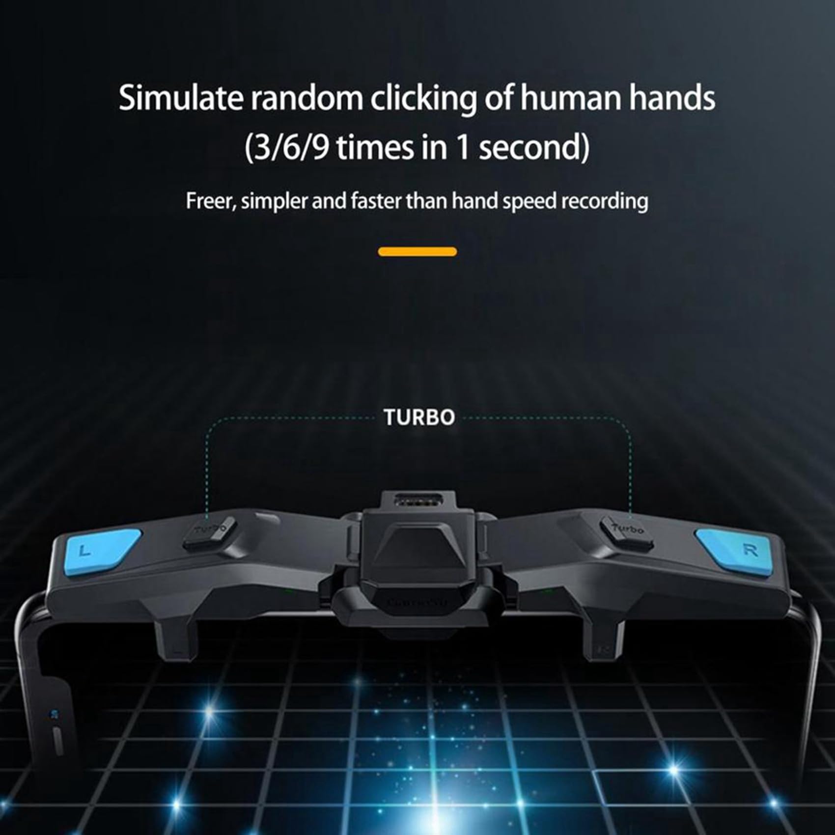 Akfldms 2X Consola de Juegos Práctica, Larga Duración de Espera, Mando de Juego Negro, Control Táctil Capacitivo, Juego de Ráfaga, Gamepad.