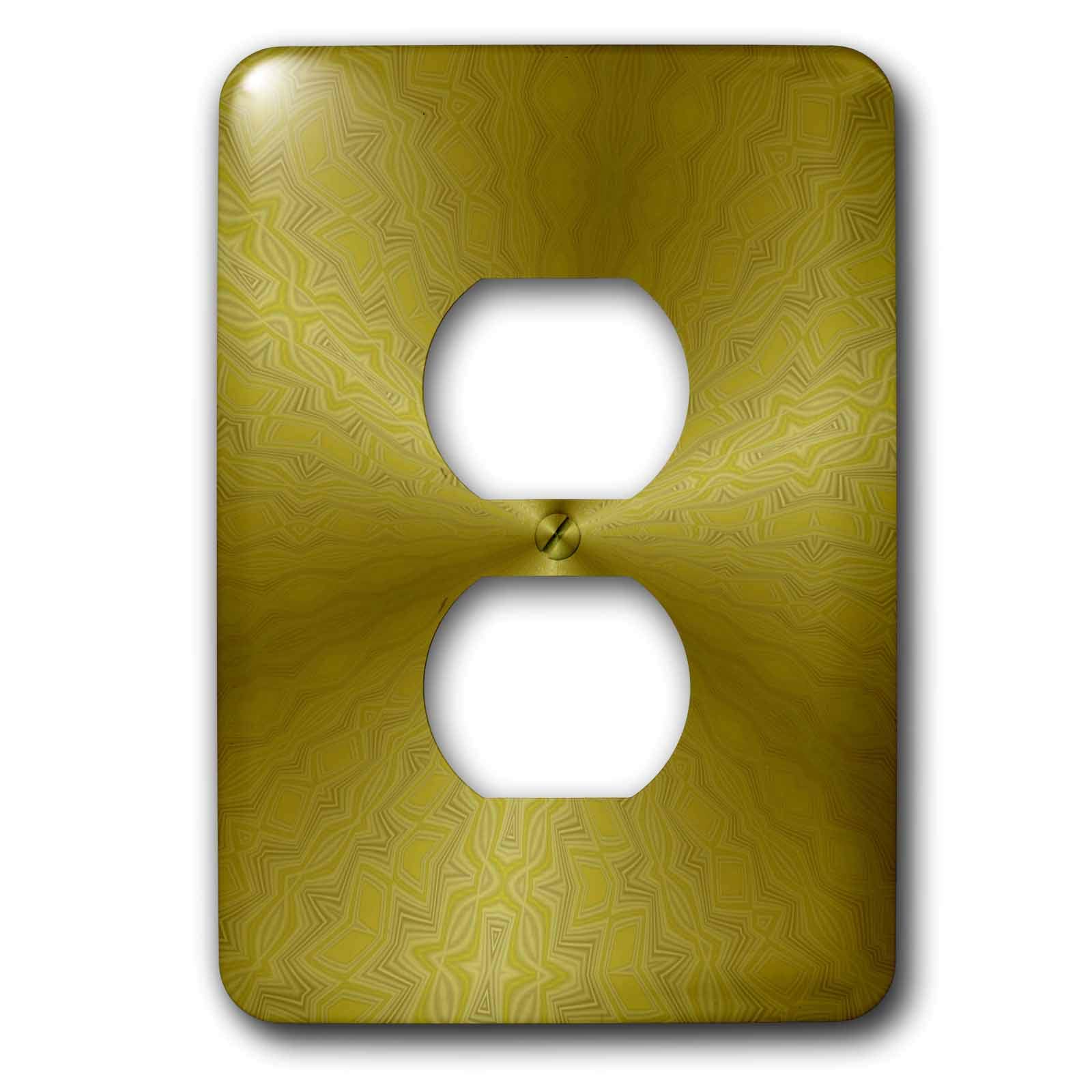 Tapa de enchufe doble 3dRose lsp_23367_6 calidoscopio Fortune Gold embellecedor pared para hogar