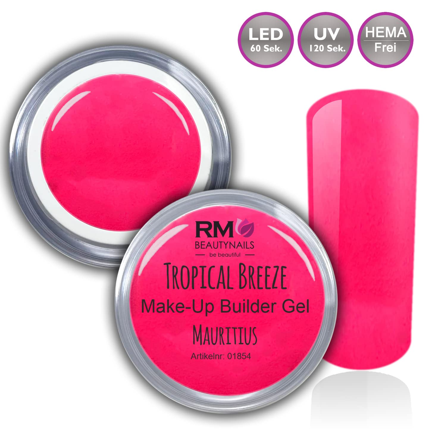 UV-Gel Make-Up Builder Led Gel Neon Set Hema Frei Nagelgel Nagelset Fingernagel RM Beautynails 8x 15ml (8er Pack)