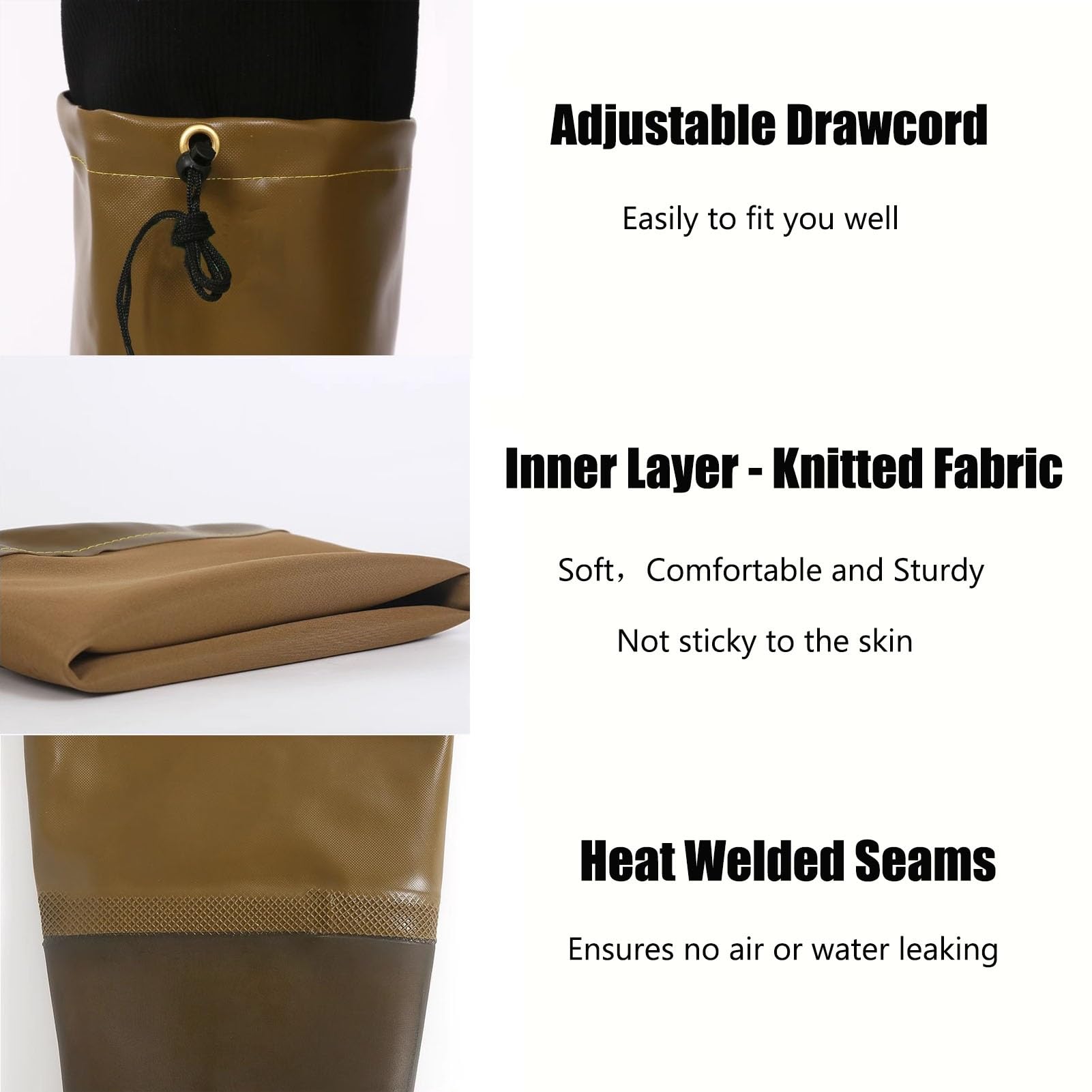 Wodery PVC do połowy uda, Spodnie wędkarskie z PVC Bootfoot Hip Waders dla mężczyzn i kobiet, ogrodnicze, wielokolorowe, różne rozmiary w Wielkiej Brytanii