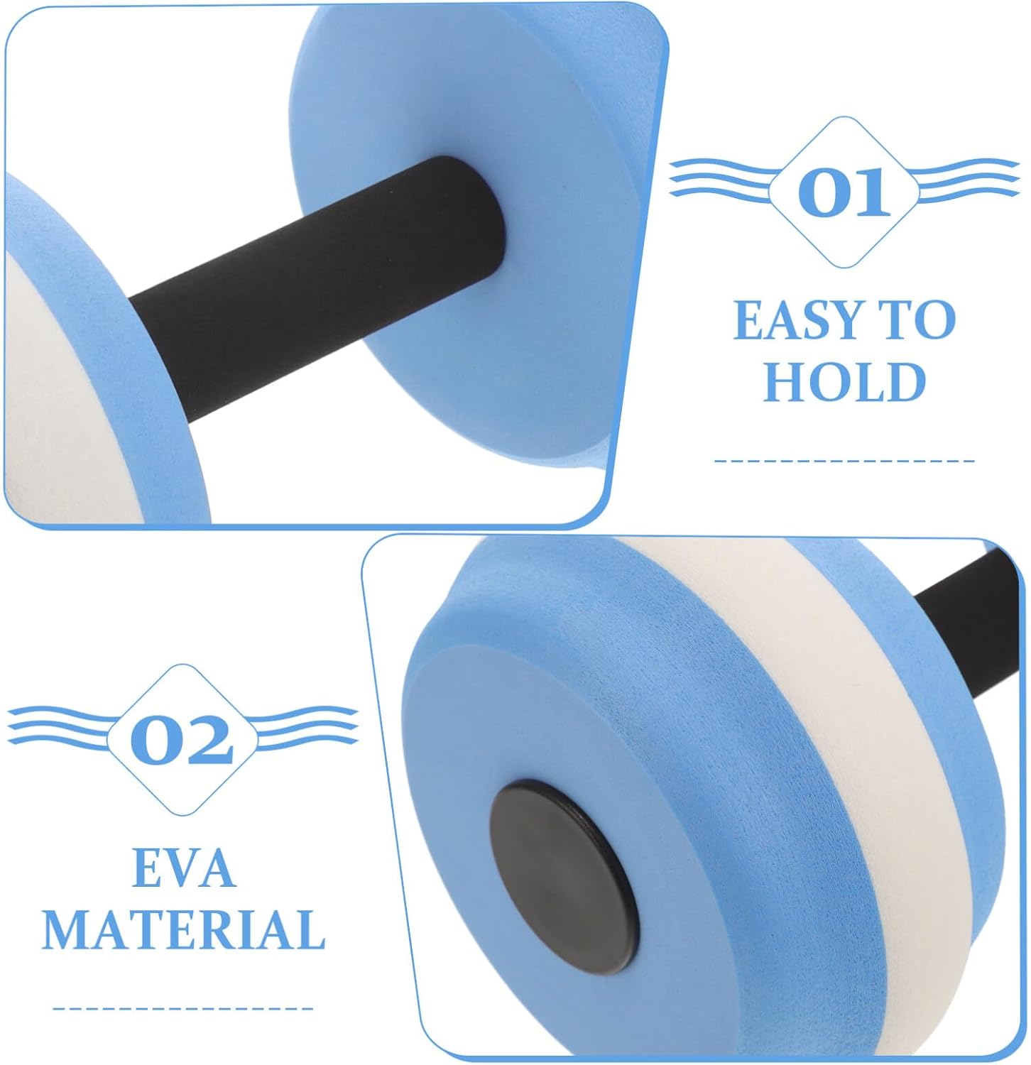Aquatic Exercise Dumbells: Water Dumbbells Set, Water Exercise Foam Dumbbells, Water Fitness Dumbell for Pool Use