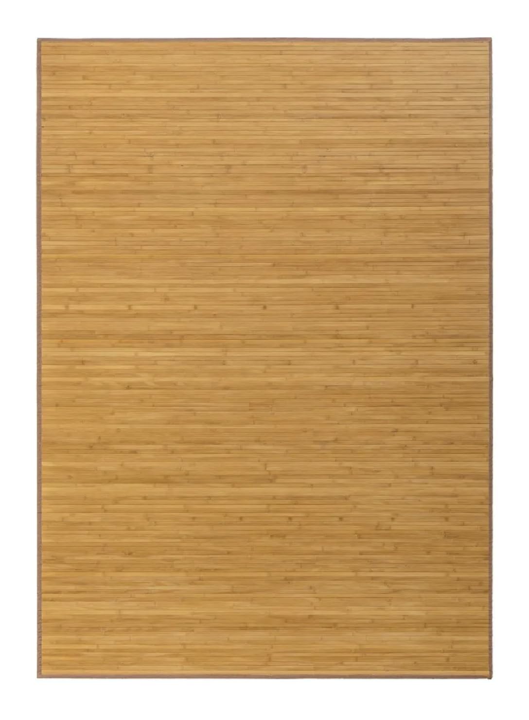 Tapis de Sol antidérapant, Moquette à Rayures en Bambou Coloris Naturel - Longueur 250 x Profondeur 180 cm