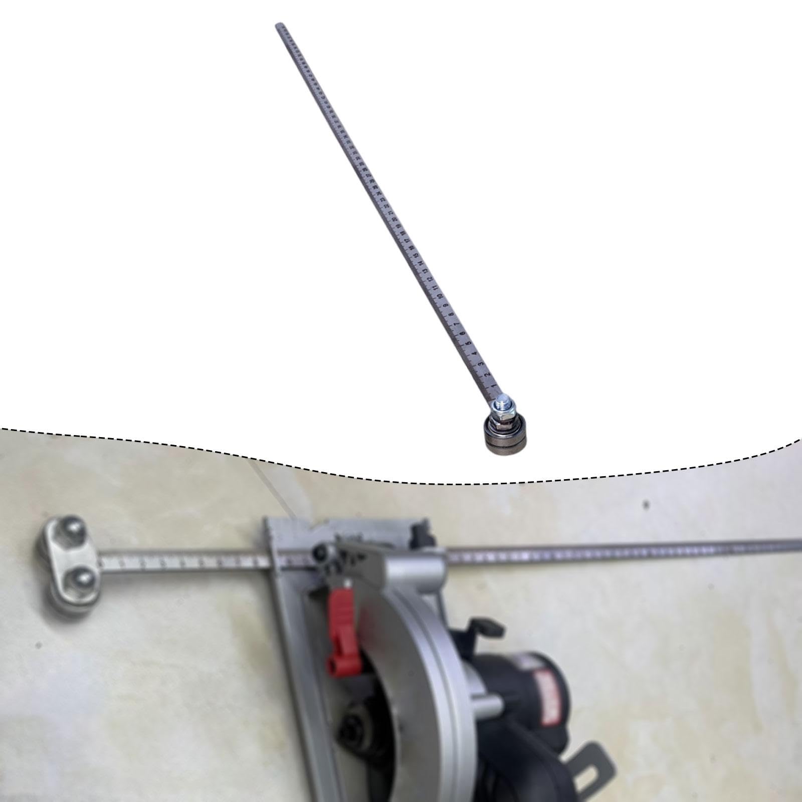 KESOTO Guida per con righello di profondità, accessorio robusto in metallo per lavori di falegnameria, posizionamento, taglio, rifilatura e fresatura, Style B
