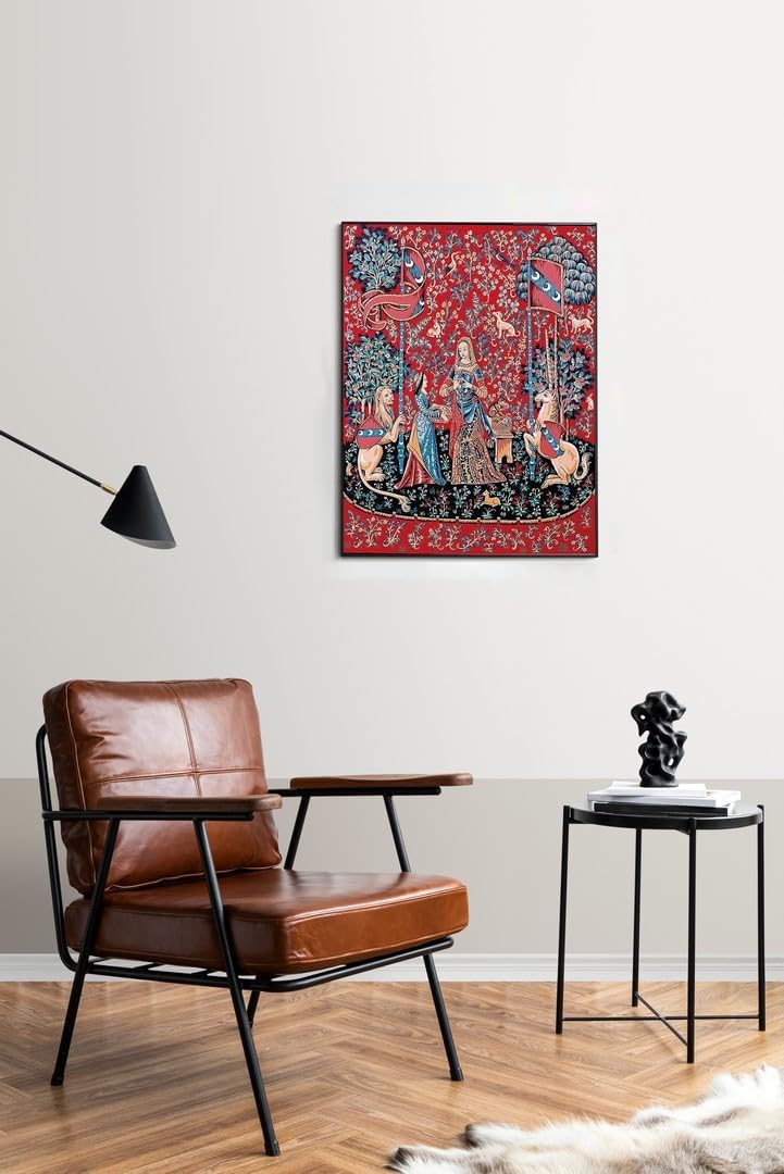 Wizardi Needlepoint Canvas for halfstitch Without Yarn Can.Seul Lady with A Unicorn MRC1432204 Margot de Paris