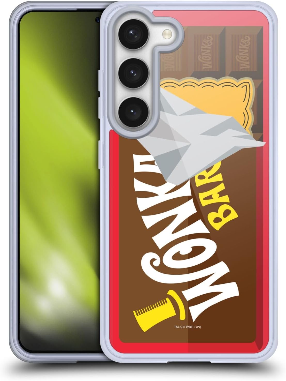 Head Case Designs Officially Licensed Willy Wonka and the Chocolate Factory Candy Bar Graphics Gel Case [Military Grade Protection] Compatible with Samsung Galaxy S23 5G and Compatible with MagSafe