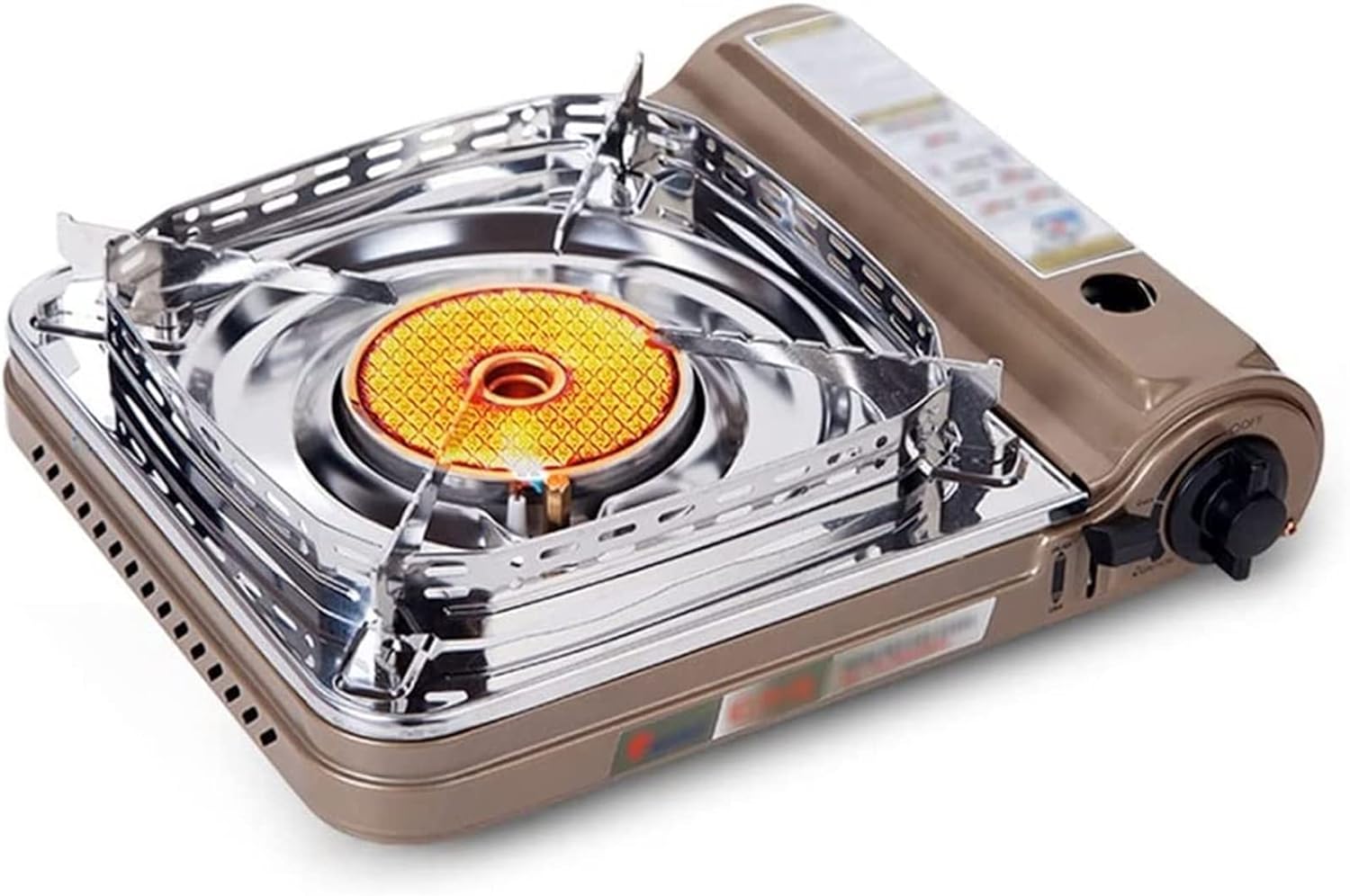 Fireplaces Gas Stoves Cassette Stove Windproof Energy- Saving Card Magnetic Stove Aluminum Alloy Portable Gas Stove Hot Pot Cooking Picnic Barbecue with Suitcase