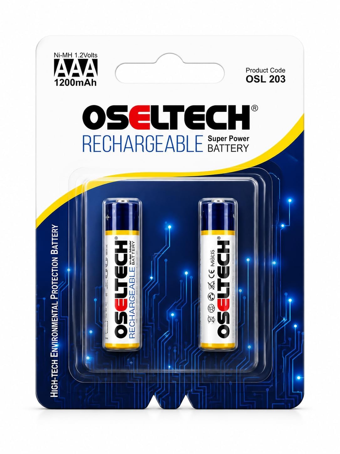 AAA Rechargeable Battery 1200mAh 1.2V | Pack of 2 | Low Self Discharge | Used with Digital Camera, Game Controller, LED Torch, Toys, Shaver and More (Ni‐Mh)- F-image-19