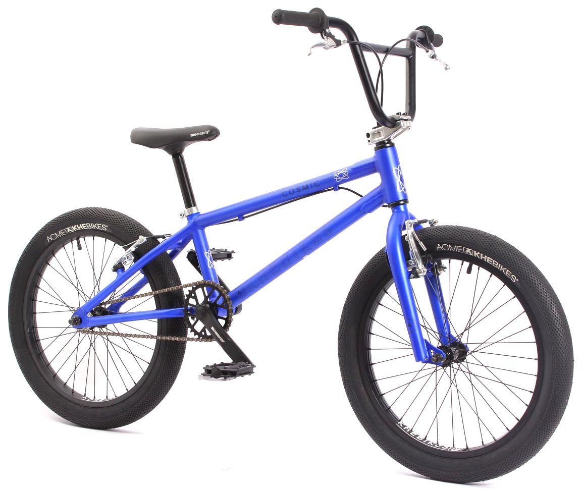 KHE Cosmic AL 20 pollici BMX ruota – Telaio in alluminio – 10,6 kg – Freni a V – Affix Rotor – Trucchi – Pneumatici Acme – Street Park Pumptrack – Blu – Modello 2025 – 135 – 170 cm dimensioni del