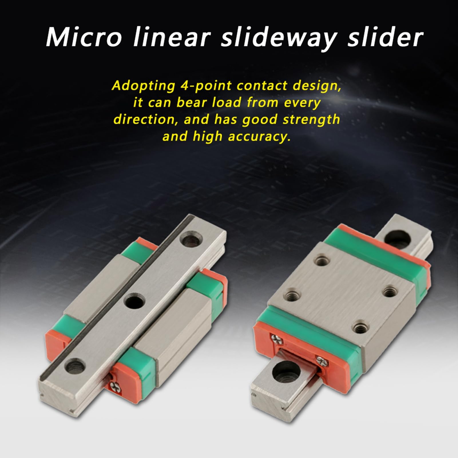 Linear Rail Block, 7mm Width Slider, Miniature Rail for Automatic Devices, Measuring Device, Linear Block with Ball Holder, Lubrication System (40mm)