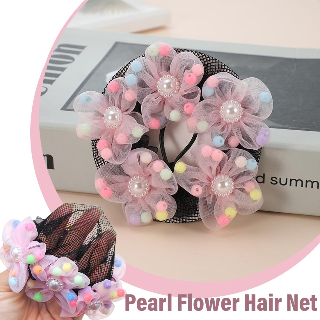 Retine per capelli monouso 4 pezzi per chignon con cuscinetti e retina per nodi