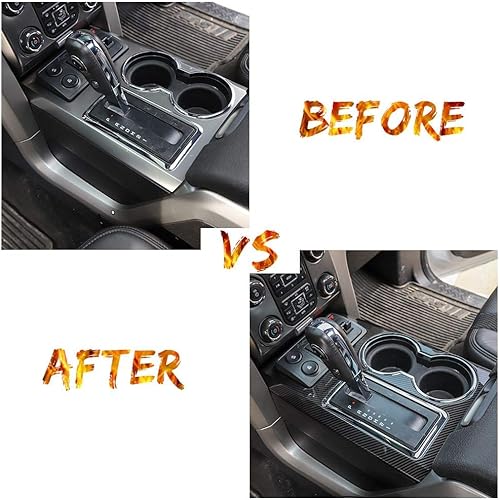 Miniatura 4 de JeCar Para F150 Panel de Cambio de Cambios de Control Central Cubierta Decoración Marco Ajuste para Ford F150 Raptor 2009-2014 Accesorios