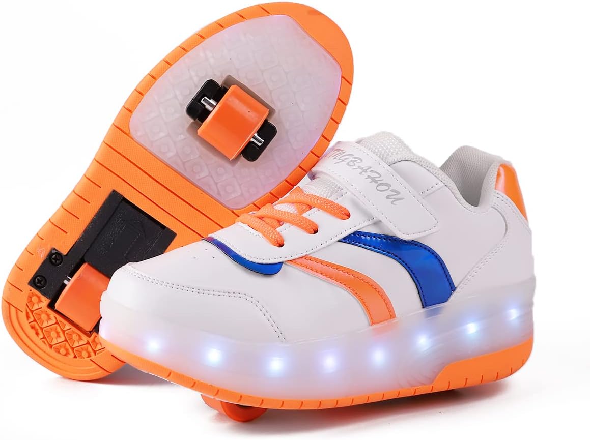 YUNICUSRoller Shoes for Girls Boys Kid Light Up Sneakers with Wheels