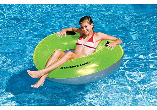 Swimline 36'' Suntanner Inflatable Pool Ring | 1 Pack Fun Floating Tube for Summer Pools & Beaches | Color May Vary