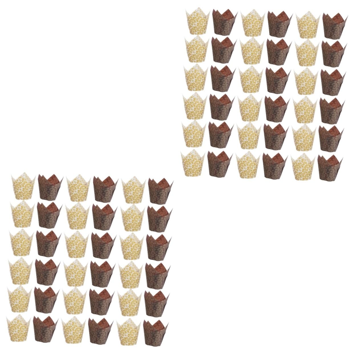 BESTonZON 200pezzi Pirottini Per Muffin Forma Di Tulipano Rivestimenti Impermeabili Per Cupcake Perfetti Per Feste Di Compleanno e Matrimoni Mix Colori