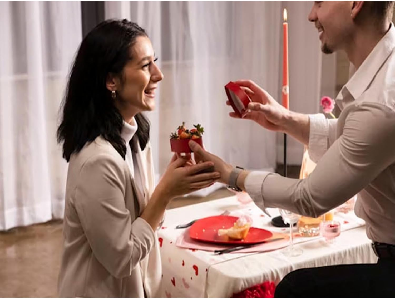 Gleejed 18K Gold Plated Sterling Silver Round Stud White Simulated Shell Pearl Earrings for Women Gift(8 mm) - Image 6