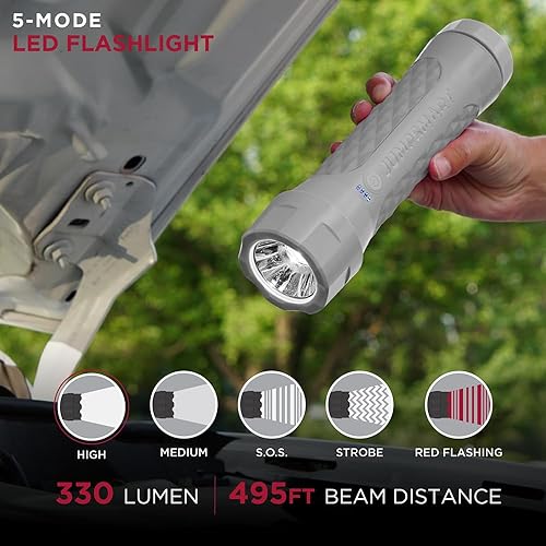 Miniatura 6 de JumpSmart - Arrancador portátil 10 en 1 para vehículos, linterna, banco de energía y más (gris paloma)