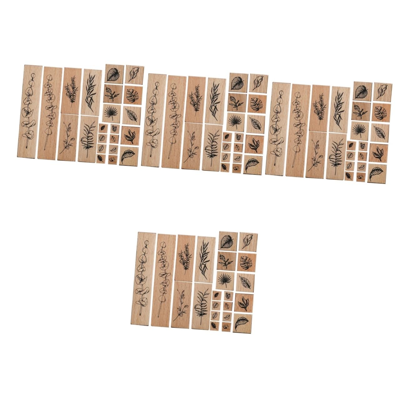 Veemoon 4 Set Timbri Legno per Scrapbooking Motivi Decorativi per Creazioni Fai da Tper Biglietti