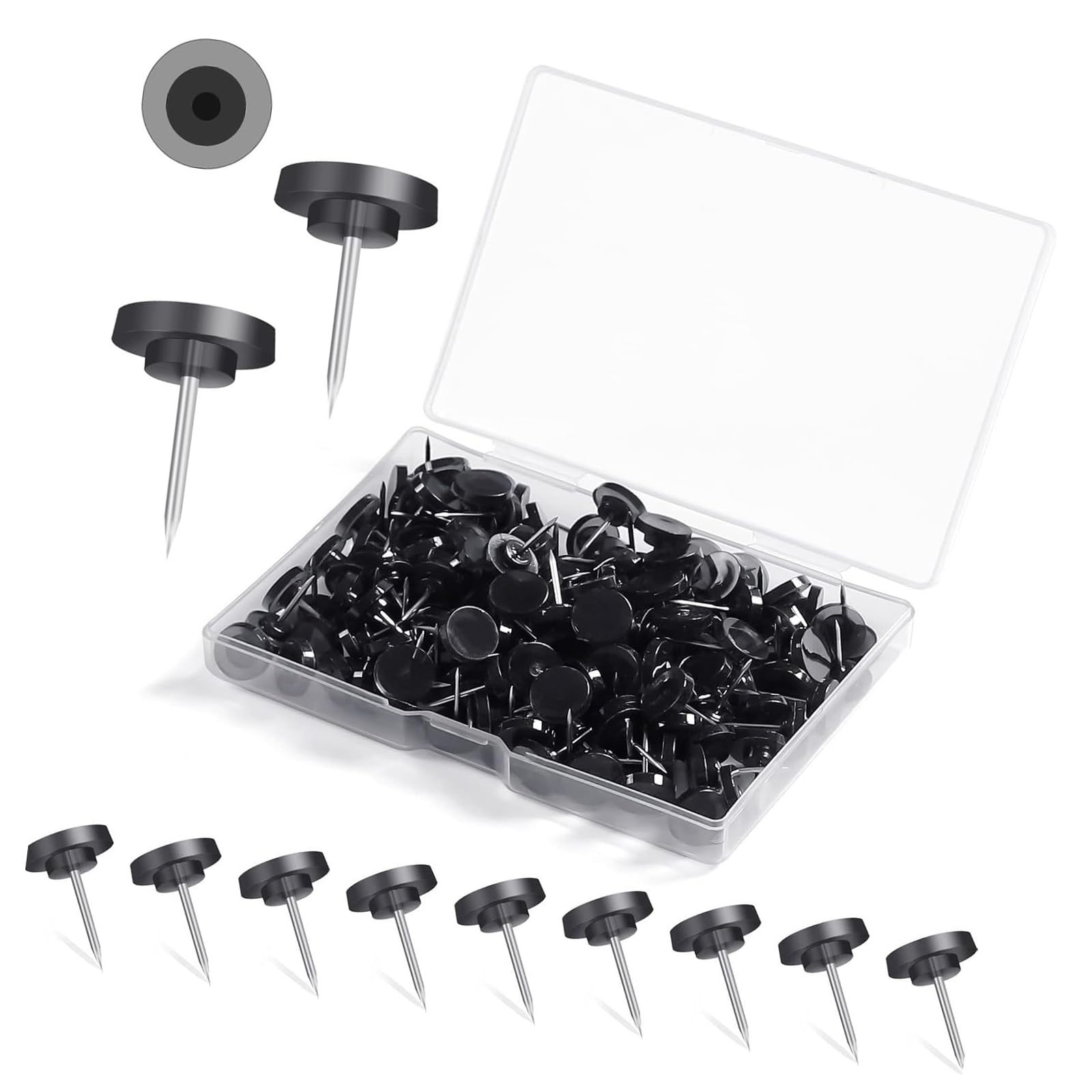 150Pcs Round Flat Head Push Pin for School Bulletin Board Decorative Thumb Tacks Cork Board Pin for Display Push Pins for Cork Boards