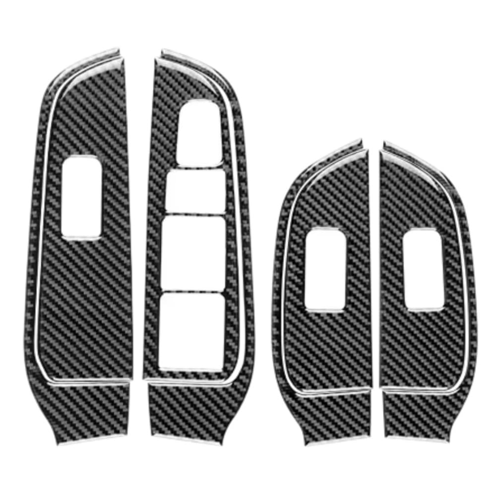 Window Control Panel Cover Window Lifter Panel Cover Trim Door Lift Button Switch Sticker for Subaru for Legacy for Outback 2015-2019(LHD Black)