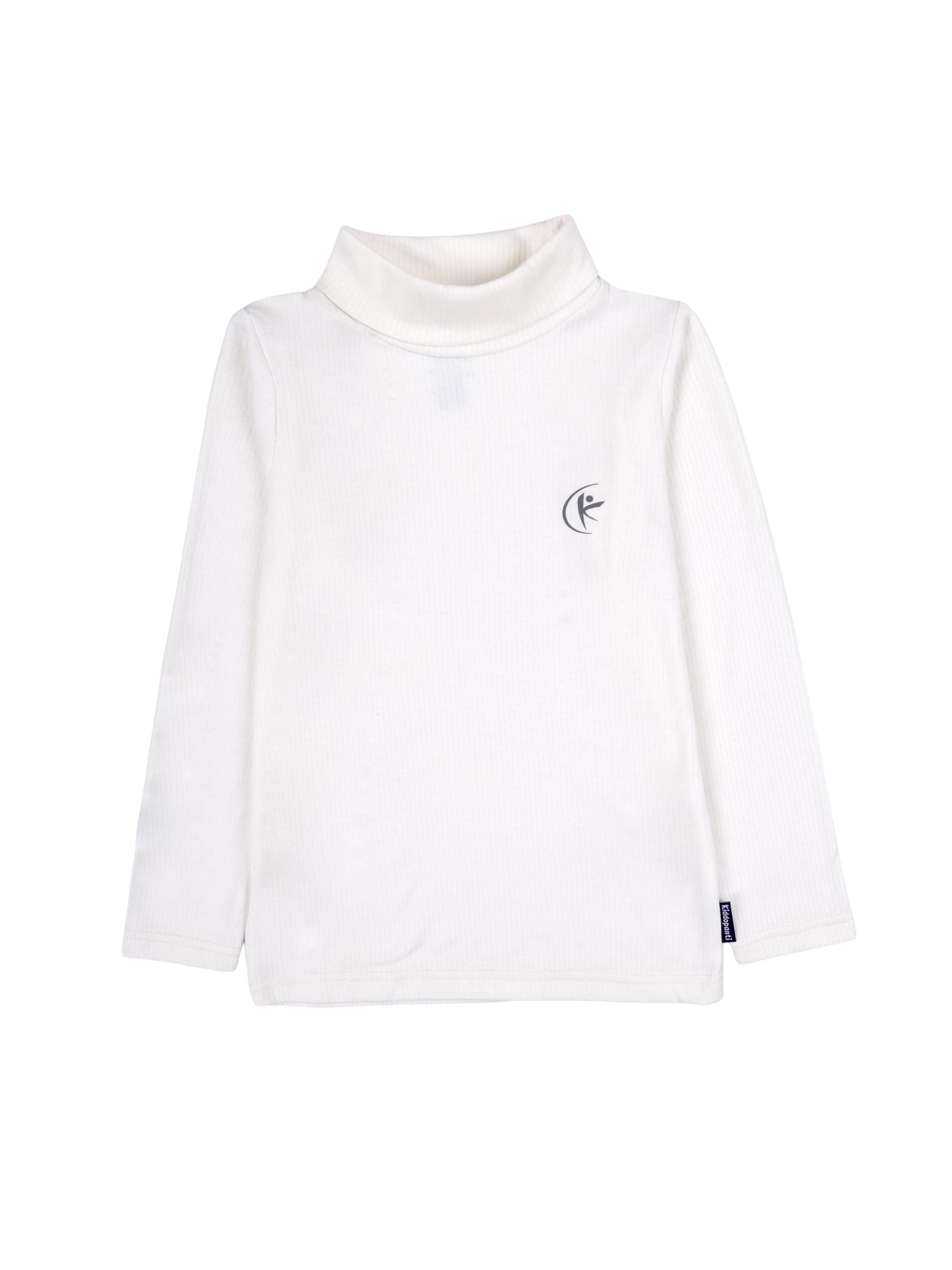 Kiddopanti Unisex Solid Skivvy Neck Full Sleeve Tee-picture-11