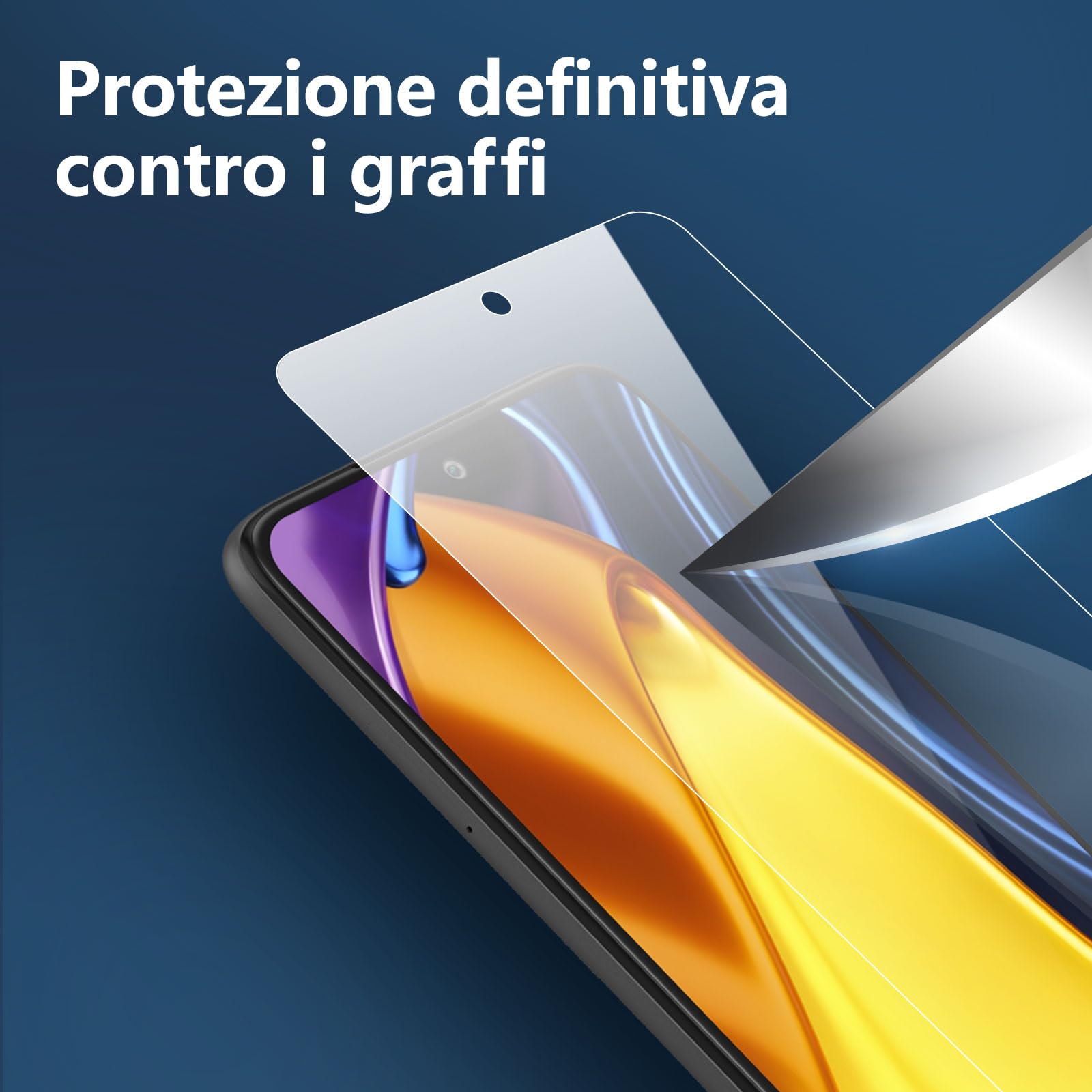 3 pezzi di vetro temperato per Xiaomi Poco X5 X4 X3 Pro protezione