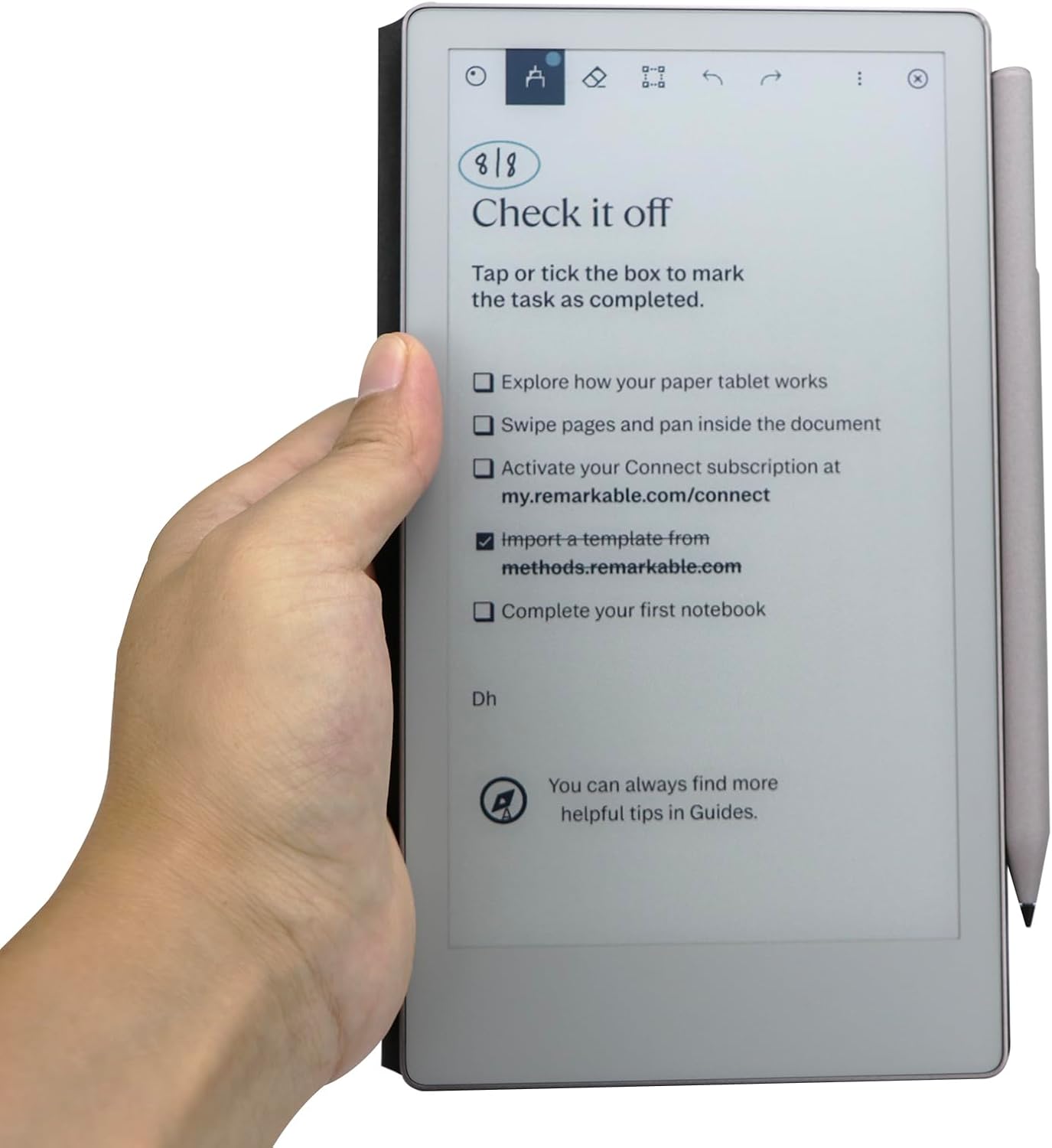 ZhaoCo Case for Remarkable Paper Pro Move 7.3 inch, PU Leather Slim Lightweight Book Folio Protective Magnetic Cover - Blue - Image 5