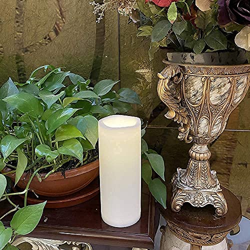 Candle Choice Large Outdoor Flameless Candles With Timer 4 Inch Diameter 6”8”10” Tall Big Waterproof Plastic Battery Operated Flickering Electric Led Pillars Outside Lantern Patio Garden Decorations #TOP1