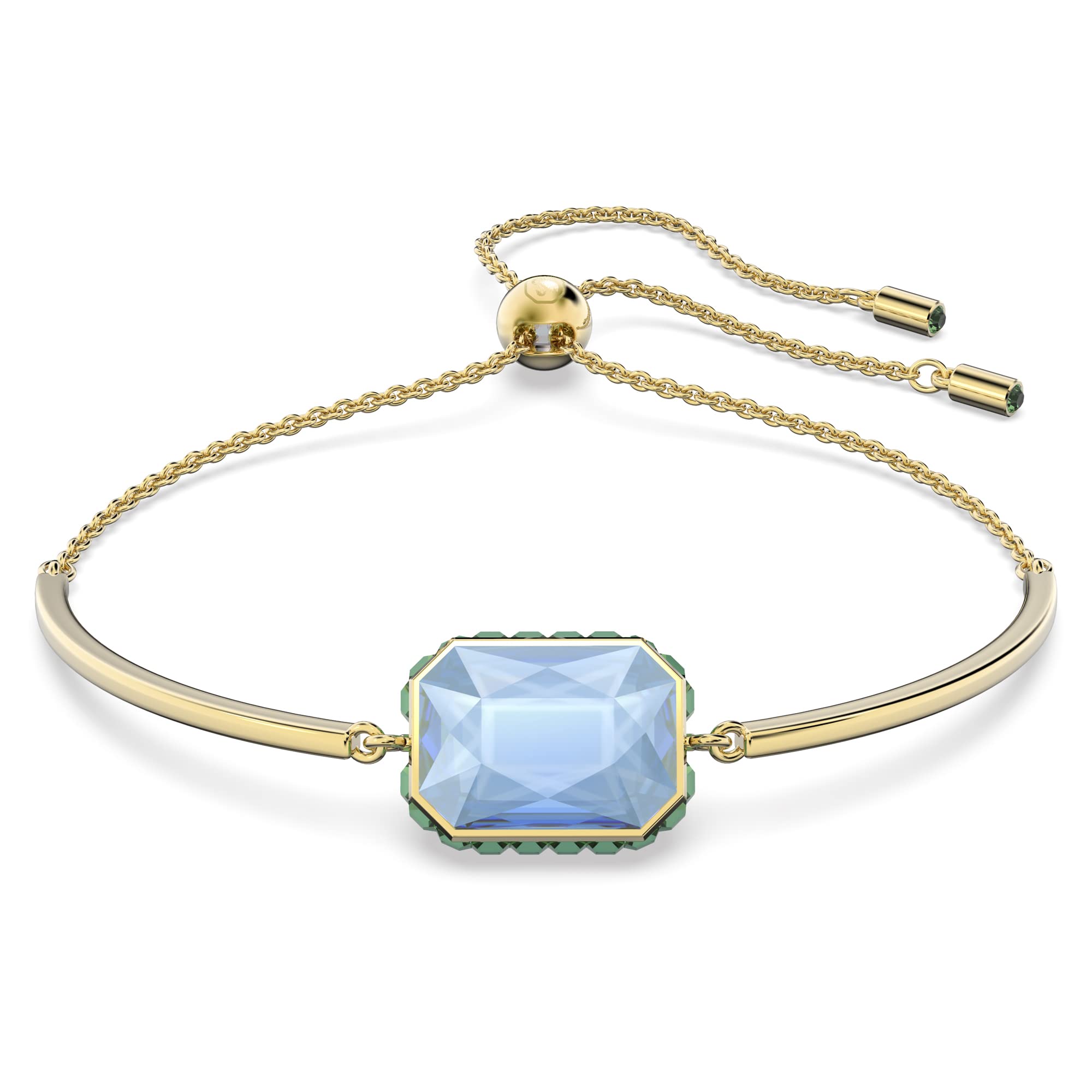 Swarovski Orbita Bracelet, Octagonal Cut Multi Coloured Crystals, Gold-tone Plated from the Orbita Collection