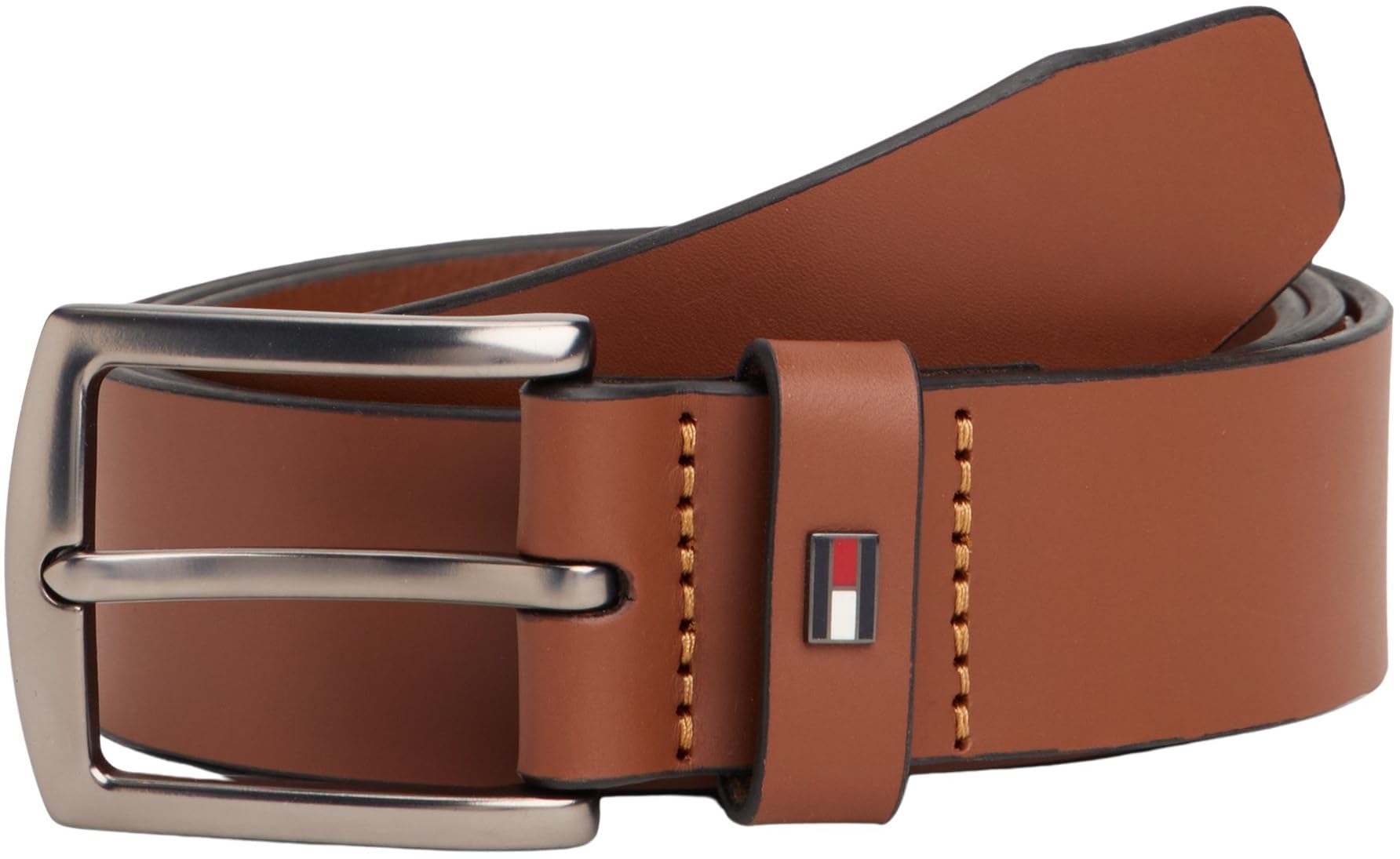 Tommy Hilfiger Men's Brown (Winter Cognac) ’S 3.5 Cm Denton Leather Belt, 43.3 Inches