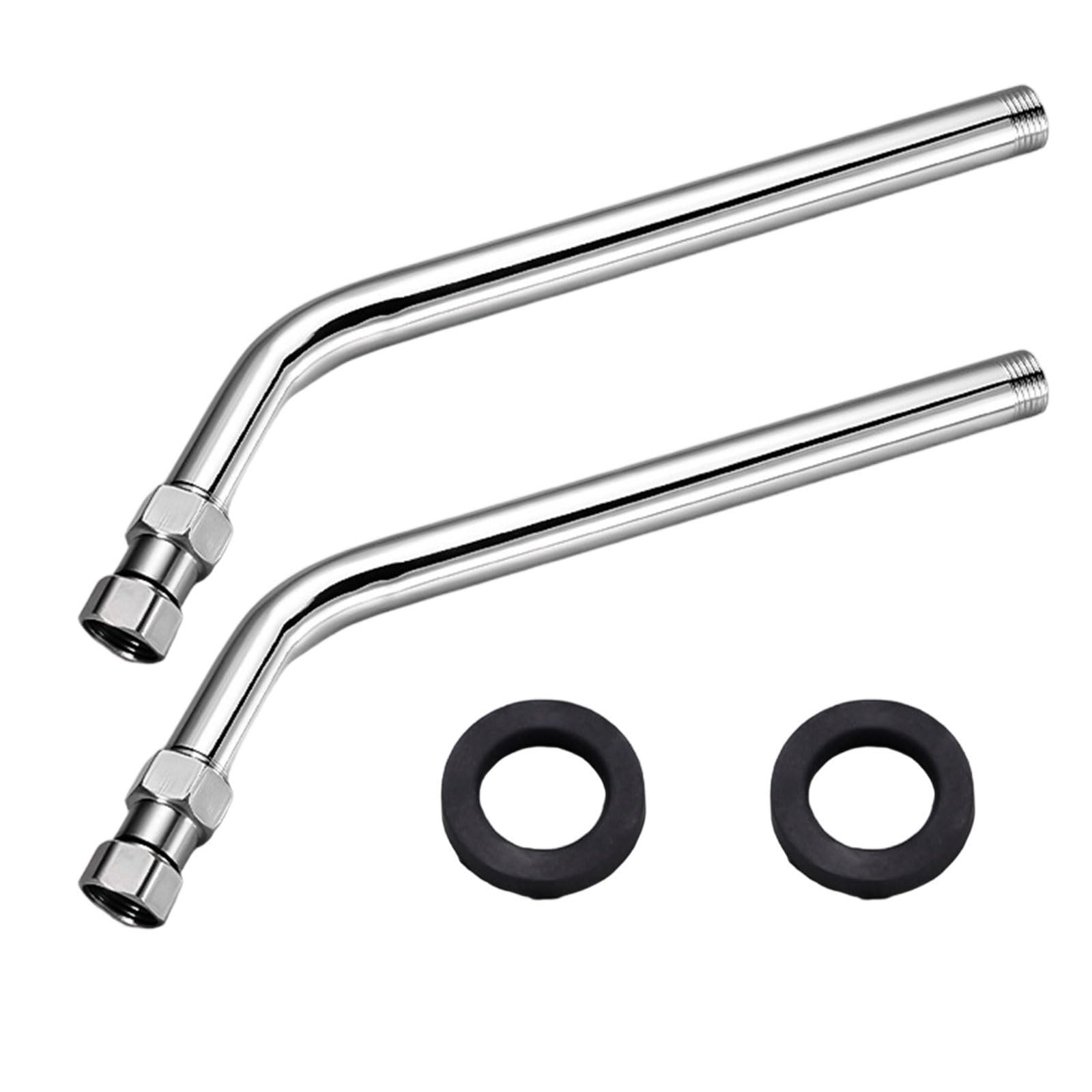 of 2 135 Degree Shower Hose Elbows Showers Angles Adapters for Enhances Sprays Coverage & Leak Steel Shower Elbow Adapter